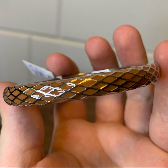 Lia Sophia Bracelet Honeycomb Metal Stretch Bangle Orange Jewelry Gift - Picture 5 of 7